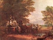 Thomas Gainsborough The Harvest wagon oil painting artist